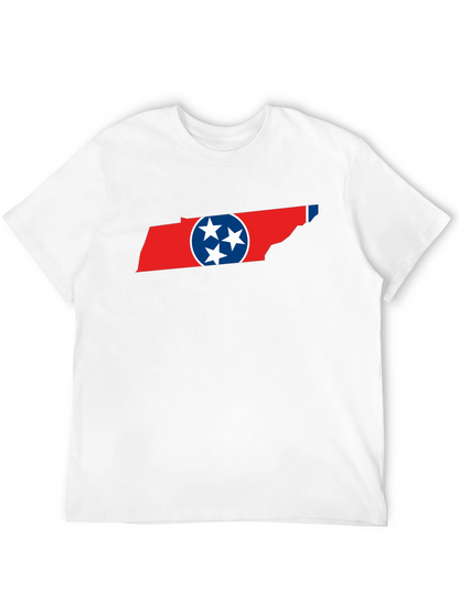 Tennessee Flag Graphic Print Crew Neck T-Shirt