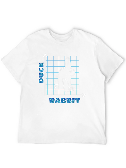 Duck Rabbit Graph T-Shirt Funny Illusion Tee