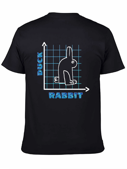 Duck Rabbit Graph T-Shirt Funny Illusion Tee