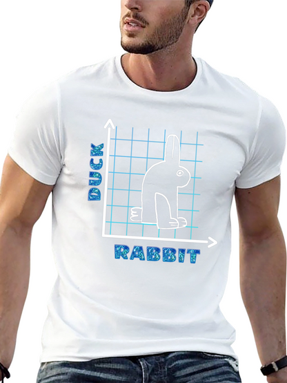 Duck Rabbit Graph T-Shirt Funny Illusion Tee