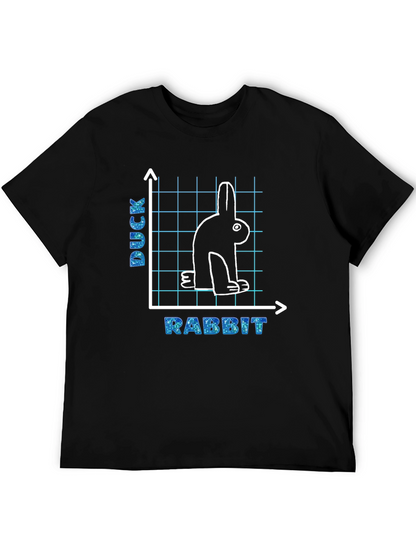 Duck Rabbit Graph T-Shirt Funny Illusion Tee