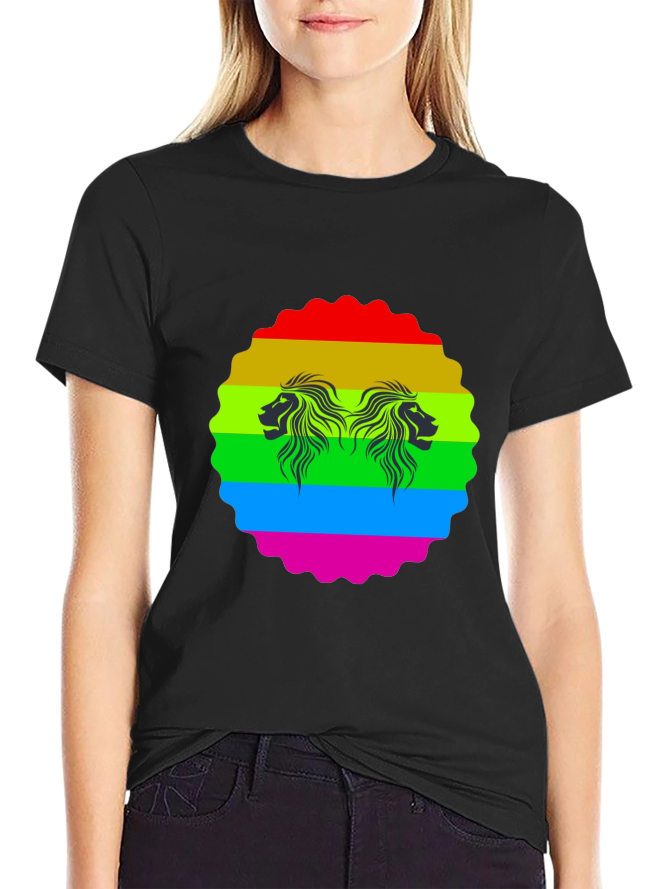 Rainbow Lion Graphic Tee