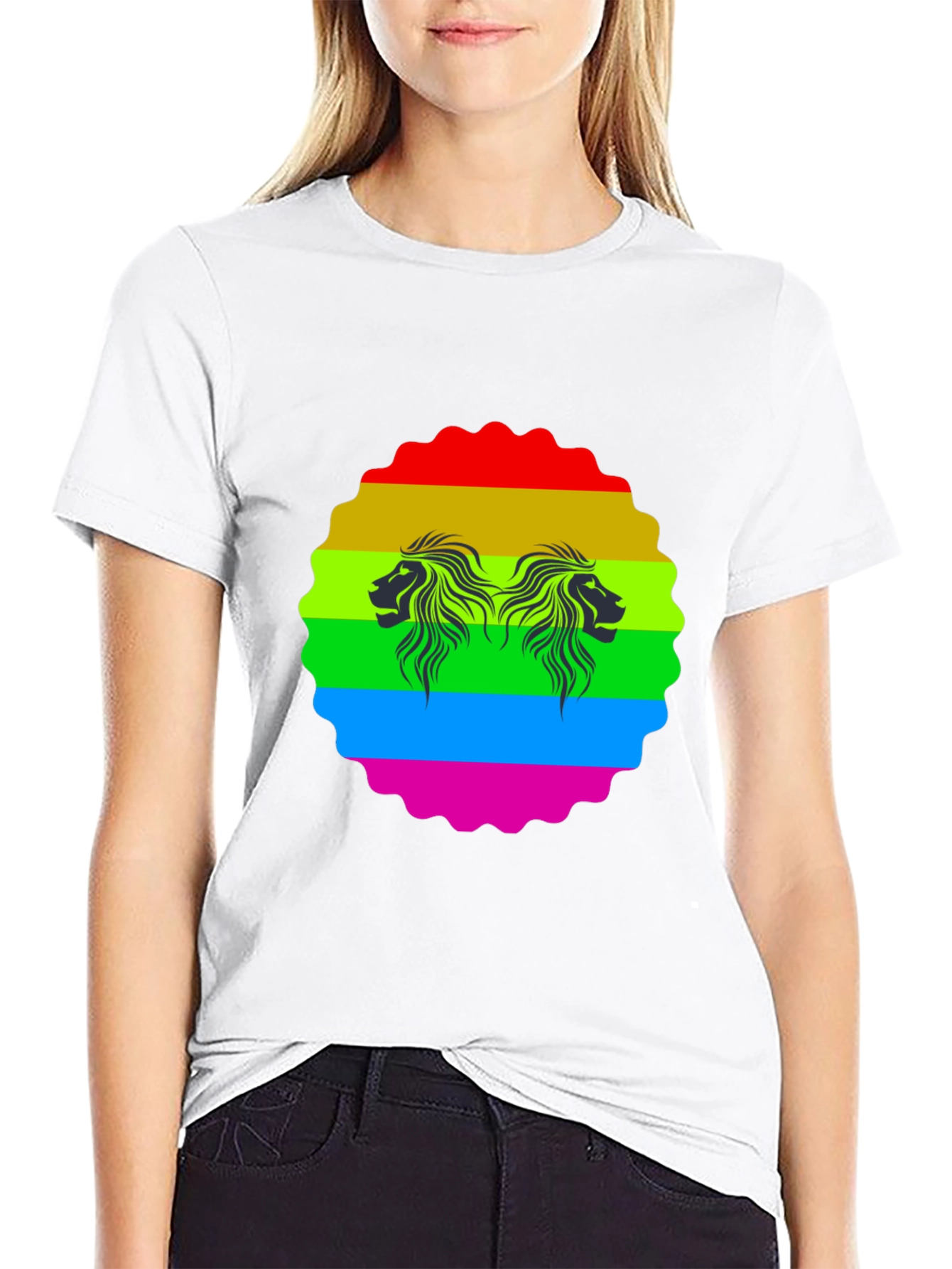 Rainbow Lion Graphic Tee