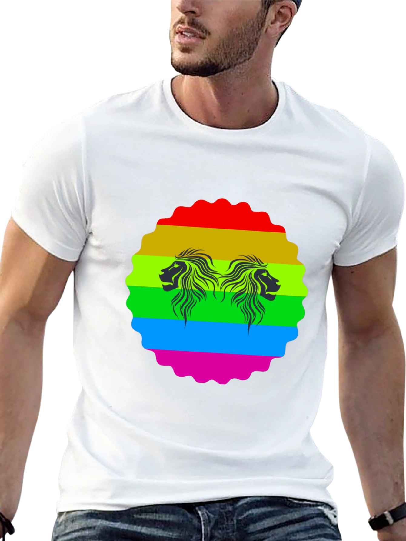 Rainbow Lion Graphic Tee