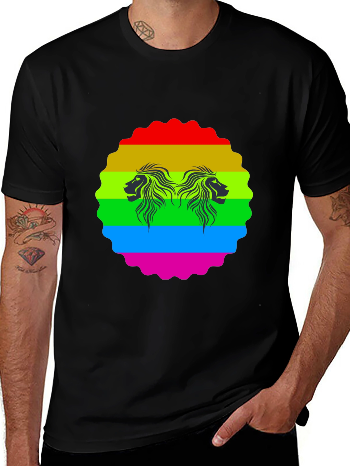 Rainbow Lion Graphic Tee