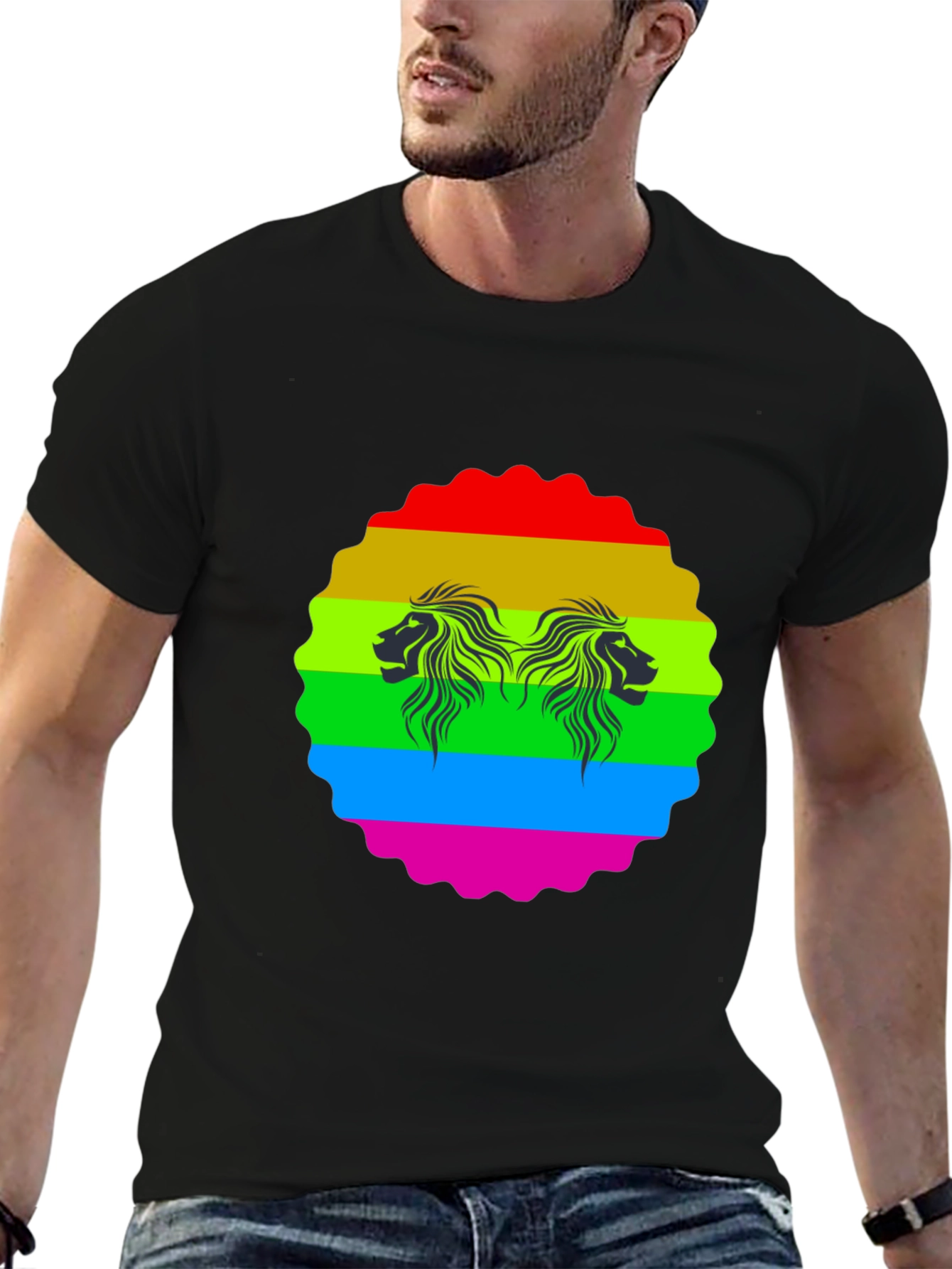 Rainbow Lion Graphic Tee