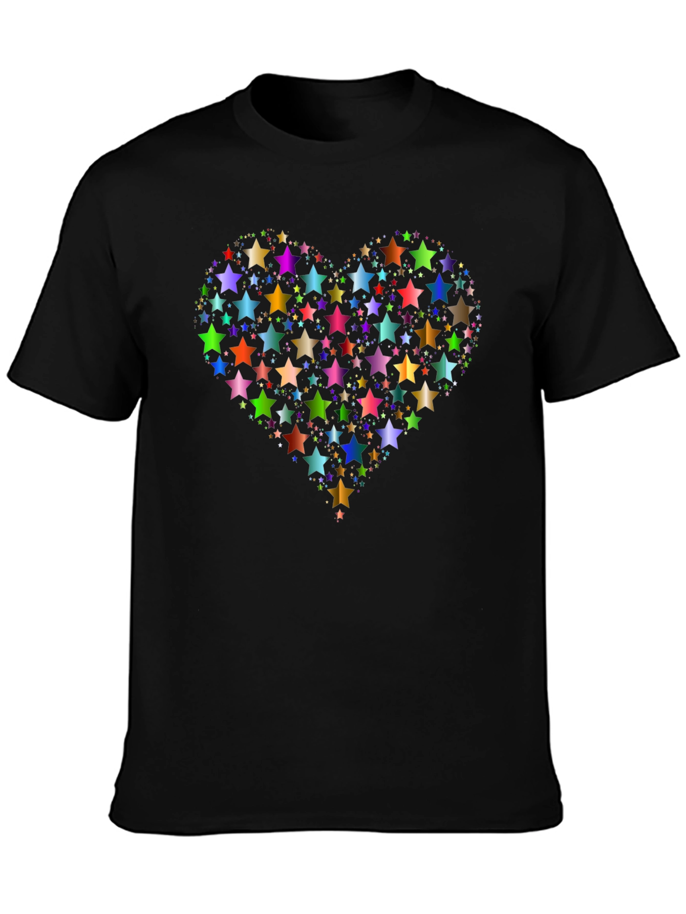 Star Heart Graphic Tee - Black