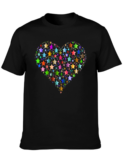 Star Heart Graphic Tee - Black