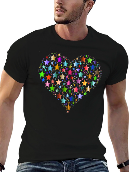 Star Heart Graphic Tee - Black