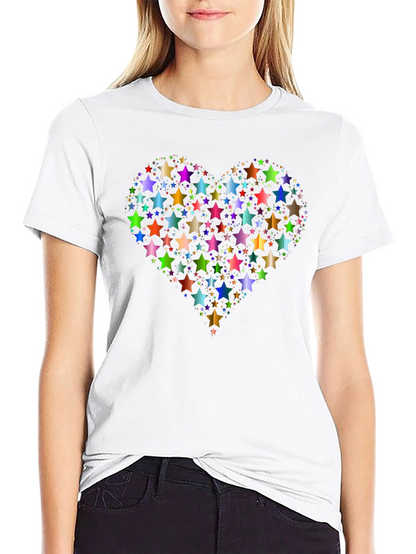 Star Heart Graphic Tee - Black
