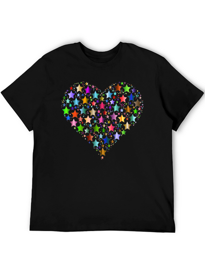 Star Heart Graphic Tee - Black