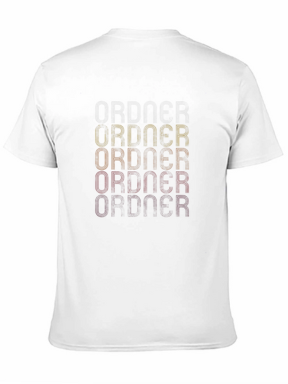 Retro ORDNER Graphic Tee - Soft Black Cotton