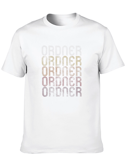 Retro ORDNER Graphic Tee - Soft Black Cotton
