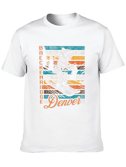 Breckenridge Denver Skeleton Ski T-Shirt