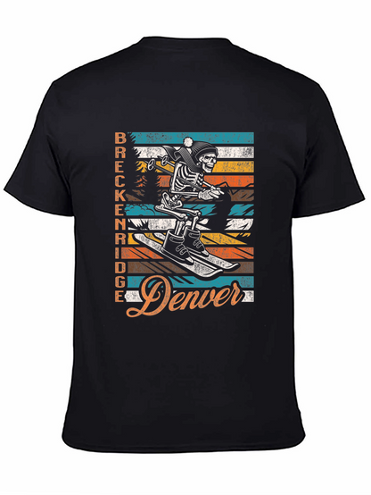 Breckenridge Denver Skeleton Ski T-Shirt