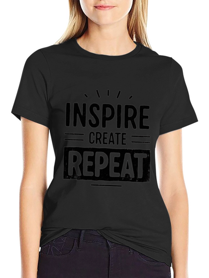 Inspire Create Repeat Graphic T-Shirt - Black