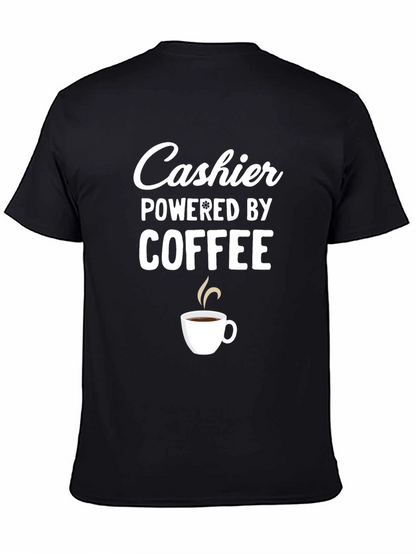 Cashier Powered by Coffee Graphic T-Shirt