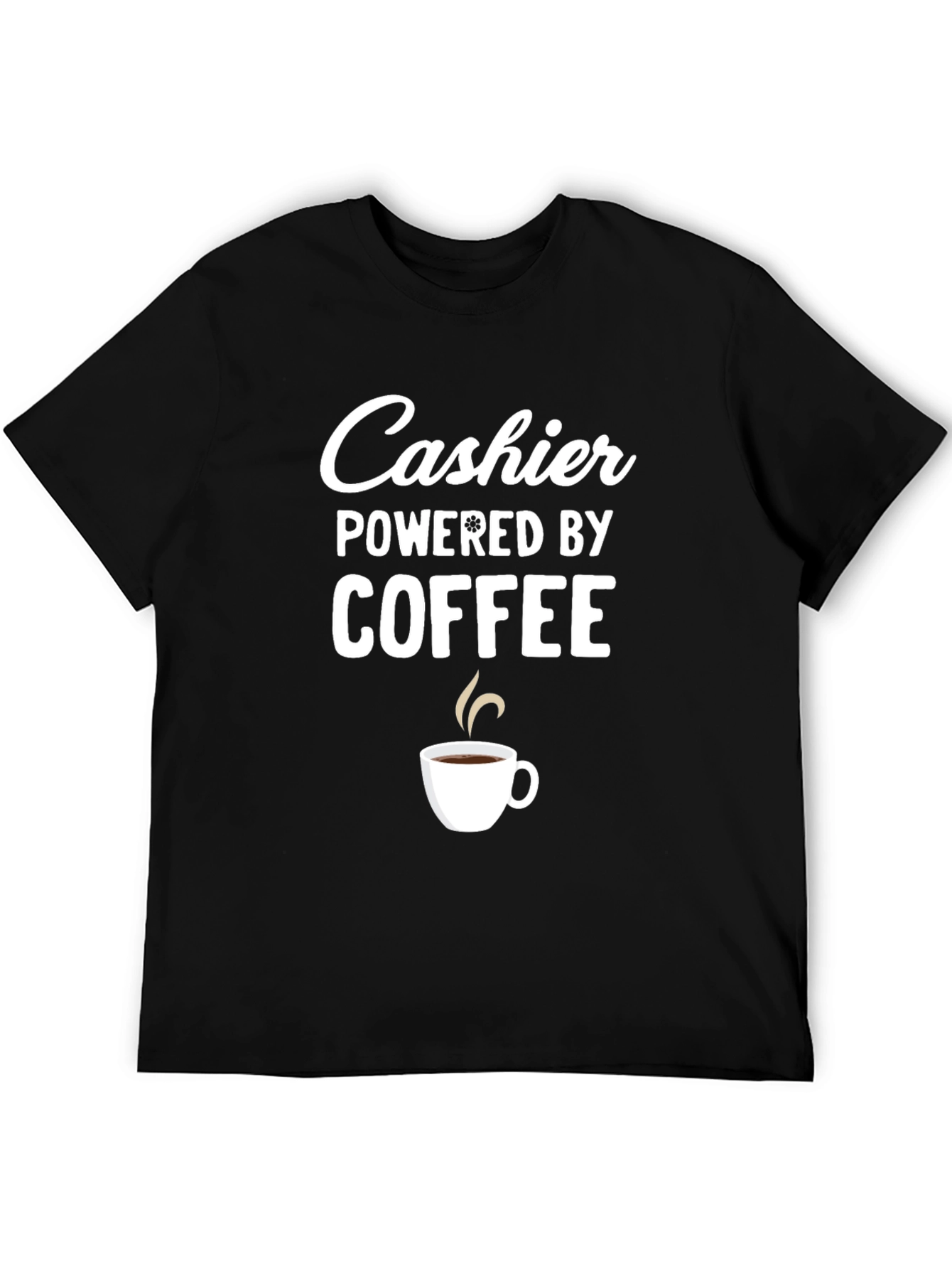Cashier Powered by Coffee Graphic T-Shirt