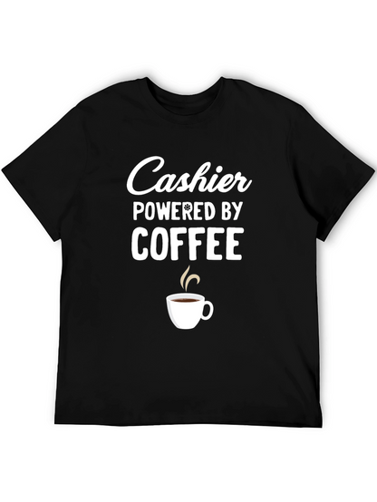 Cashier Powered by Coffee Graphic T-Shirt