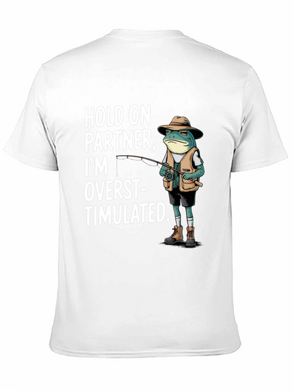 Funny Frog Fishing T-Shirt - Hold On Partner