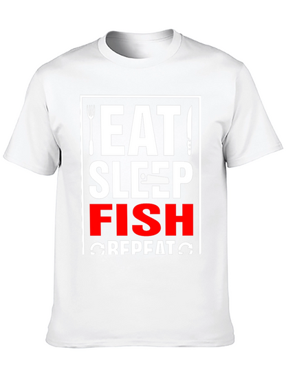 Eat Sleep Fish Repeat T-Shirt - Fishing Lover Tee