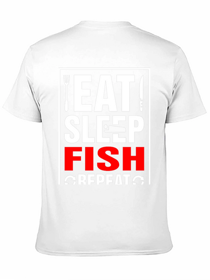 Eat Sleep Fish Repeat T-Shirt - Fishing Lover Tee