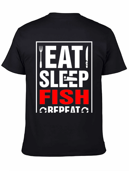 Eat Sleep Fish Repeat T-Shirt - Fishing Lover Tee