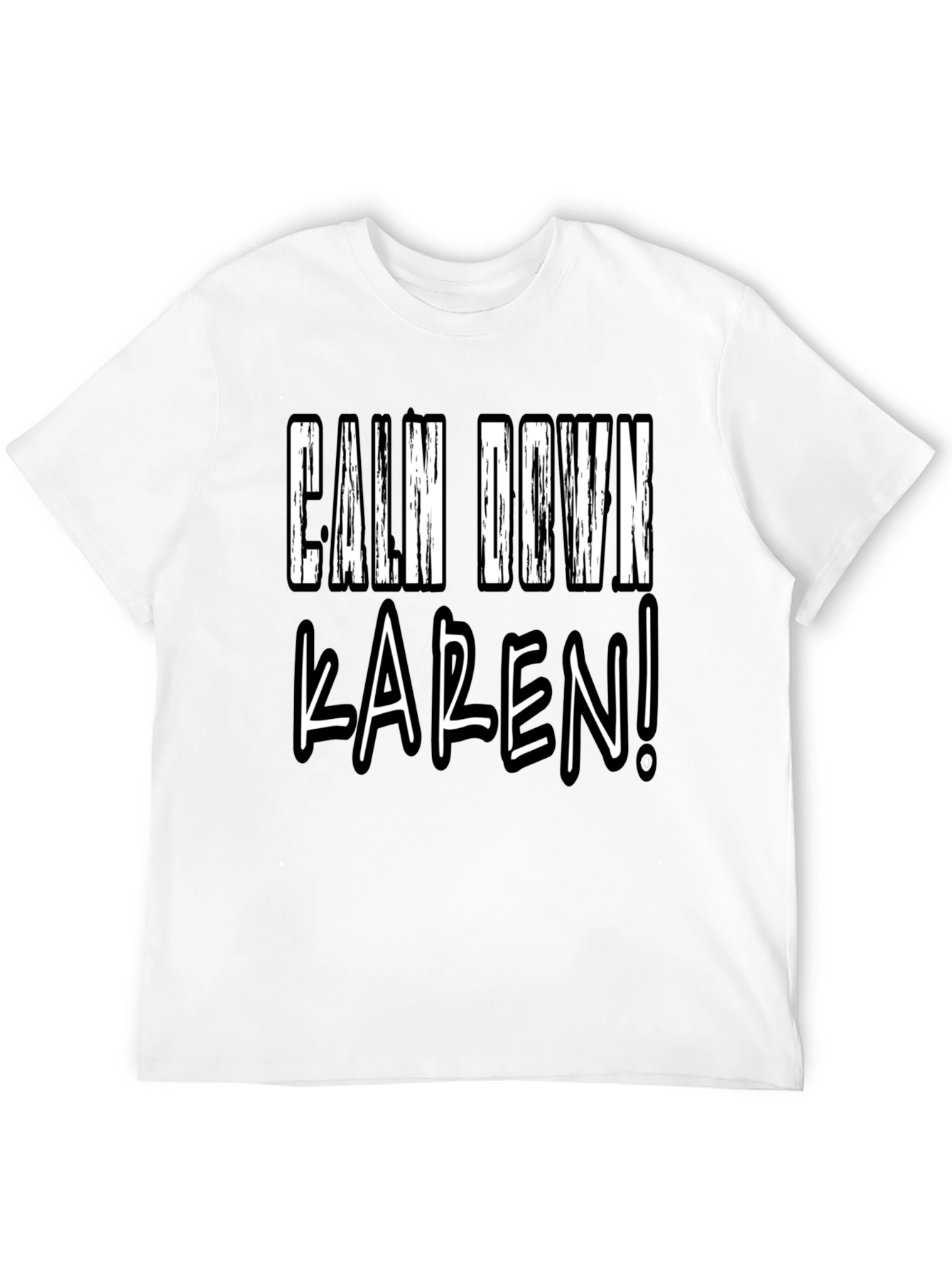 Calm Down Karen! Novelty Graphic Tee - Black