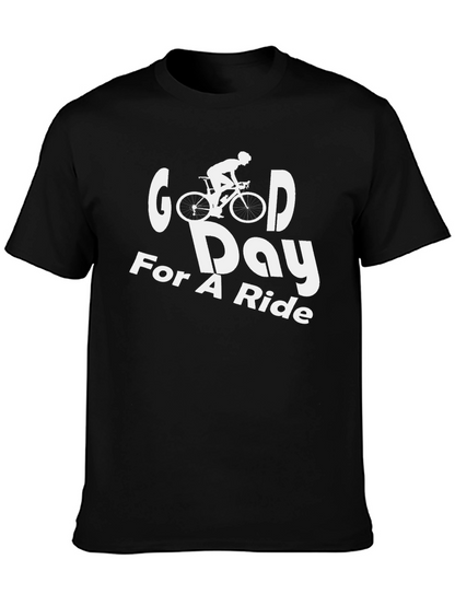Good Day For A Ride Black Graphic T-Shirt