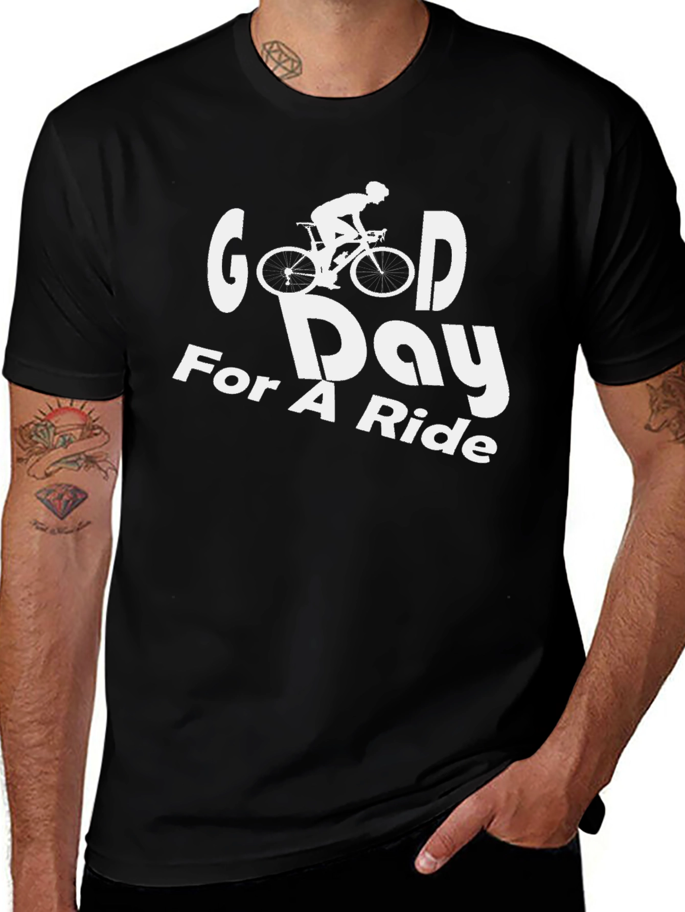 Good Day For A Ride Black Graphic T-Shirt