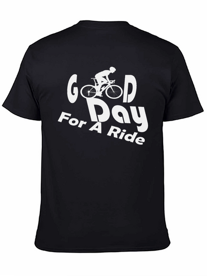 Good Day For A Ride Black Graphic T-Shirt