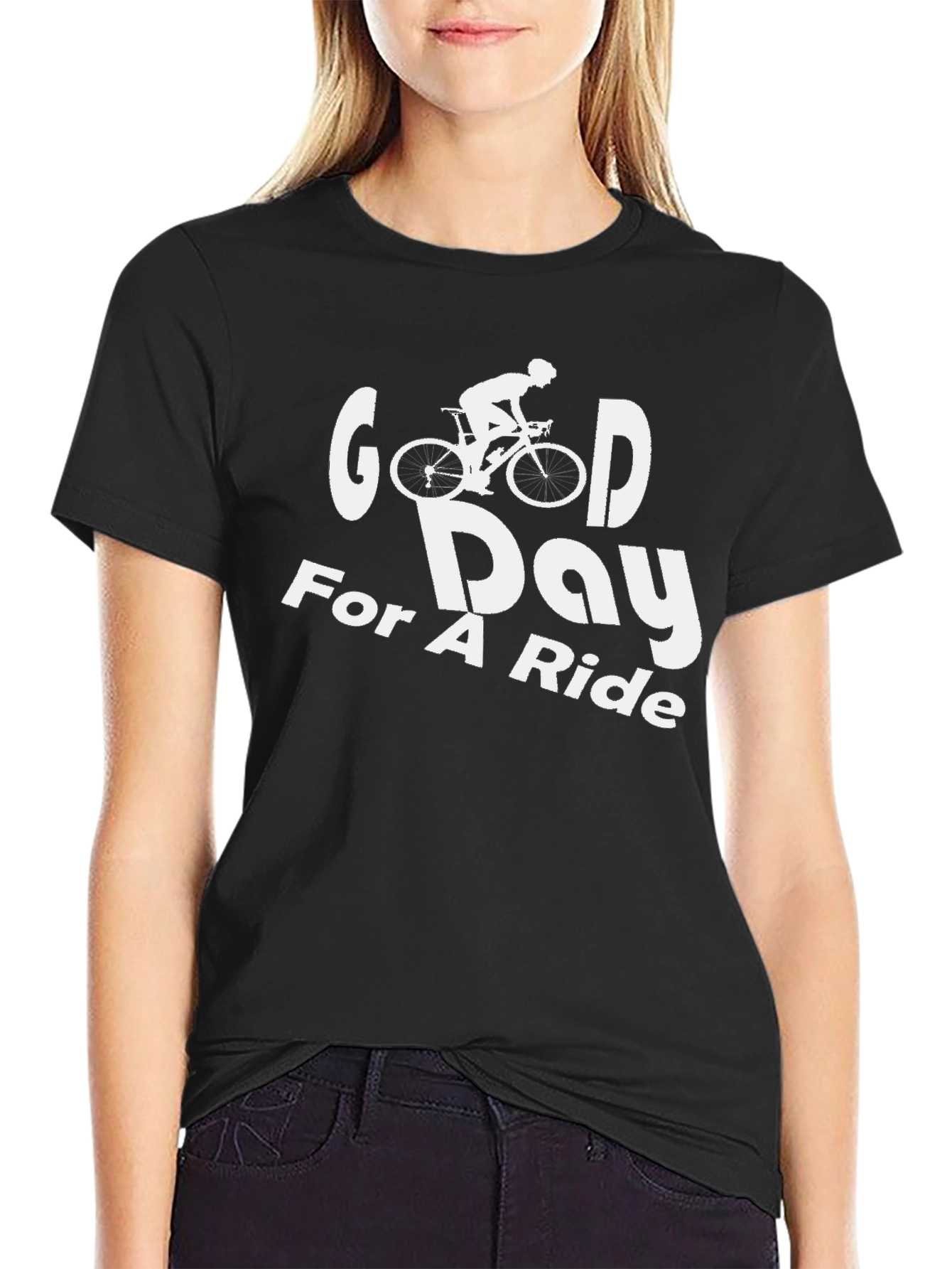 Good Day For A Ride Black Graphic T-Shirt