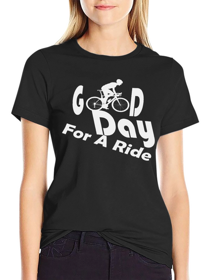 Good Day For A Ride Black Graphic T-Shirt