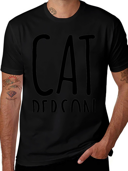 Cat Person Black T-Shirt