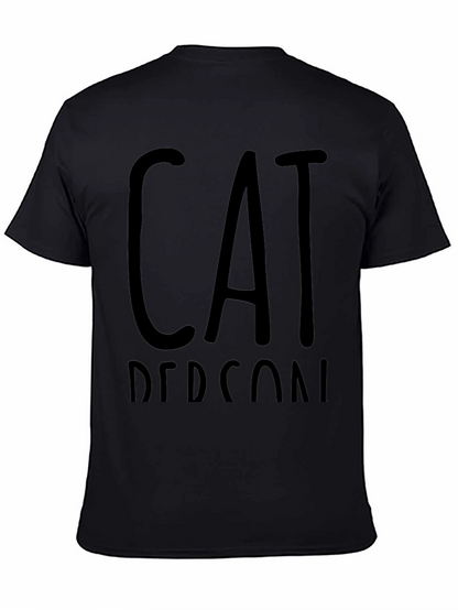 Cat Person Black T-Shirt
