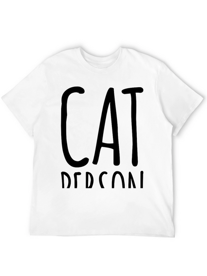 Cat Person Black T-Shirt