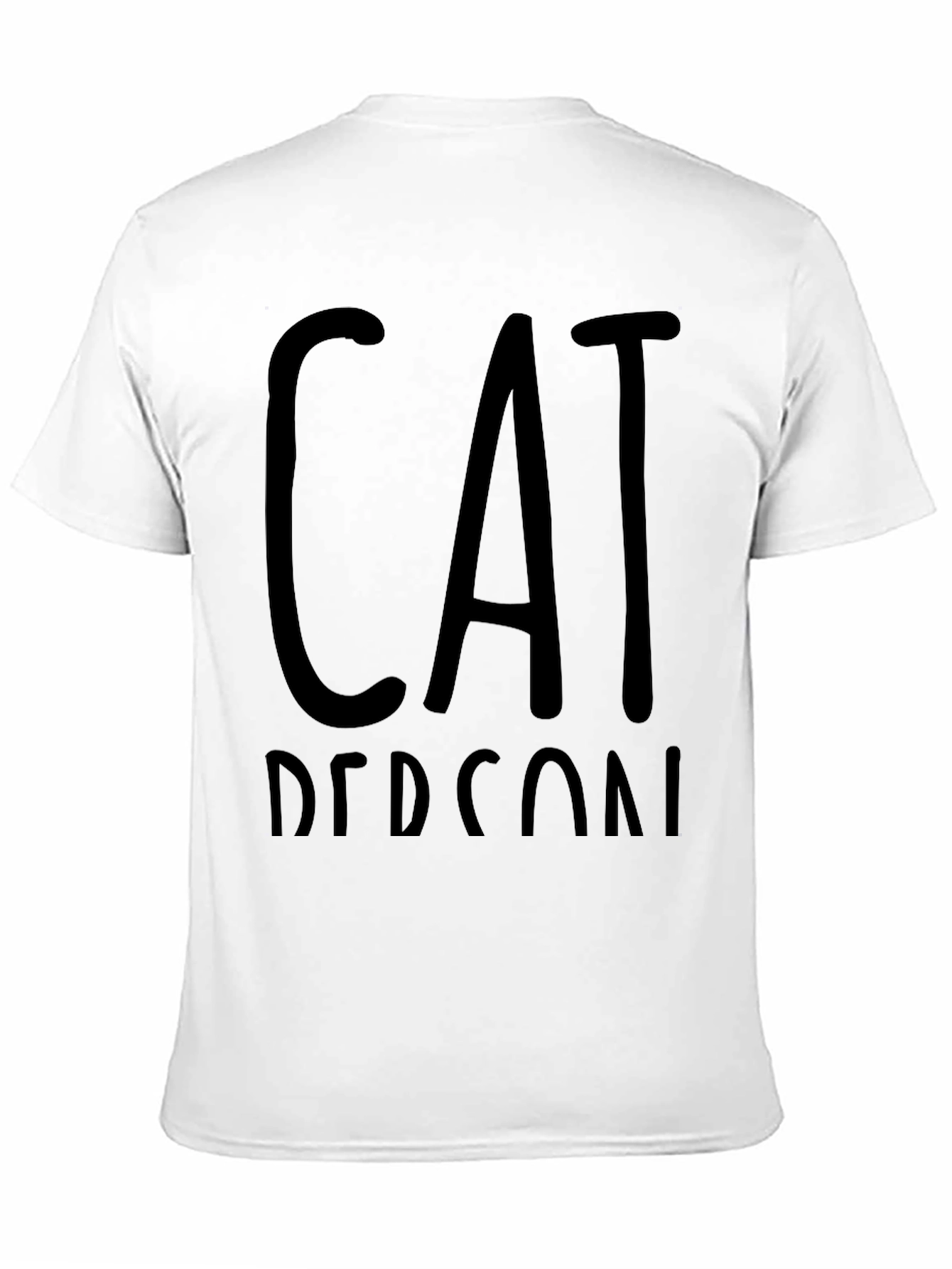 Cat Person Black T-Shirt
