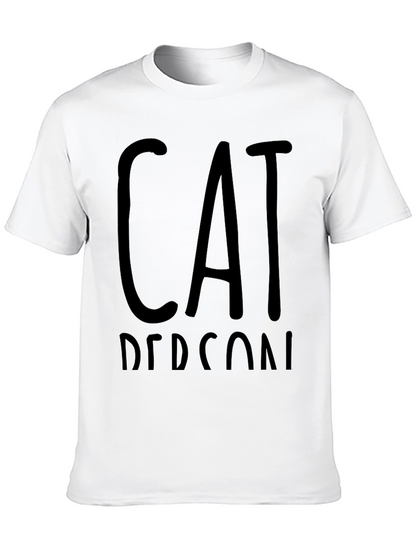 Cat Person Black T-Shirt
