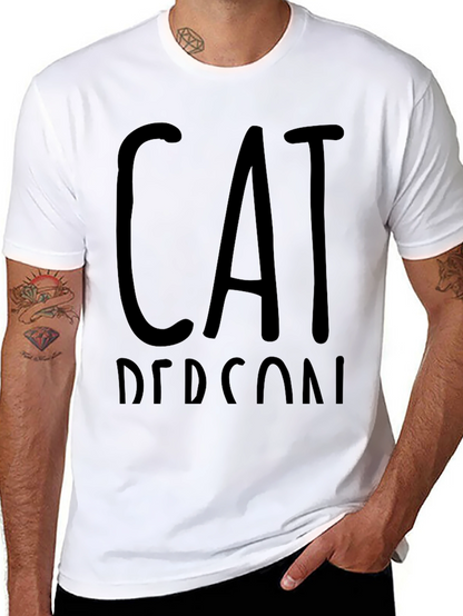 Cat Person Black T-Shirt