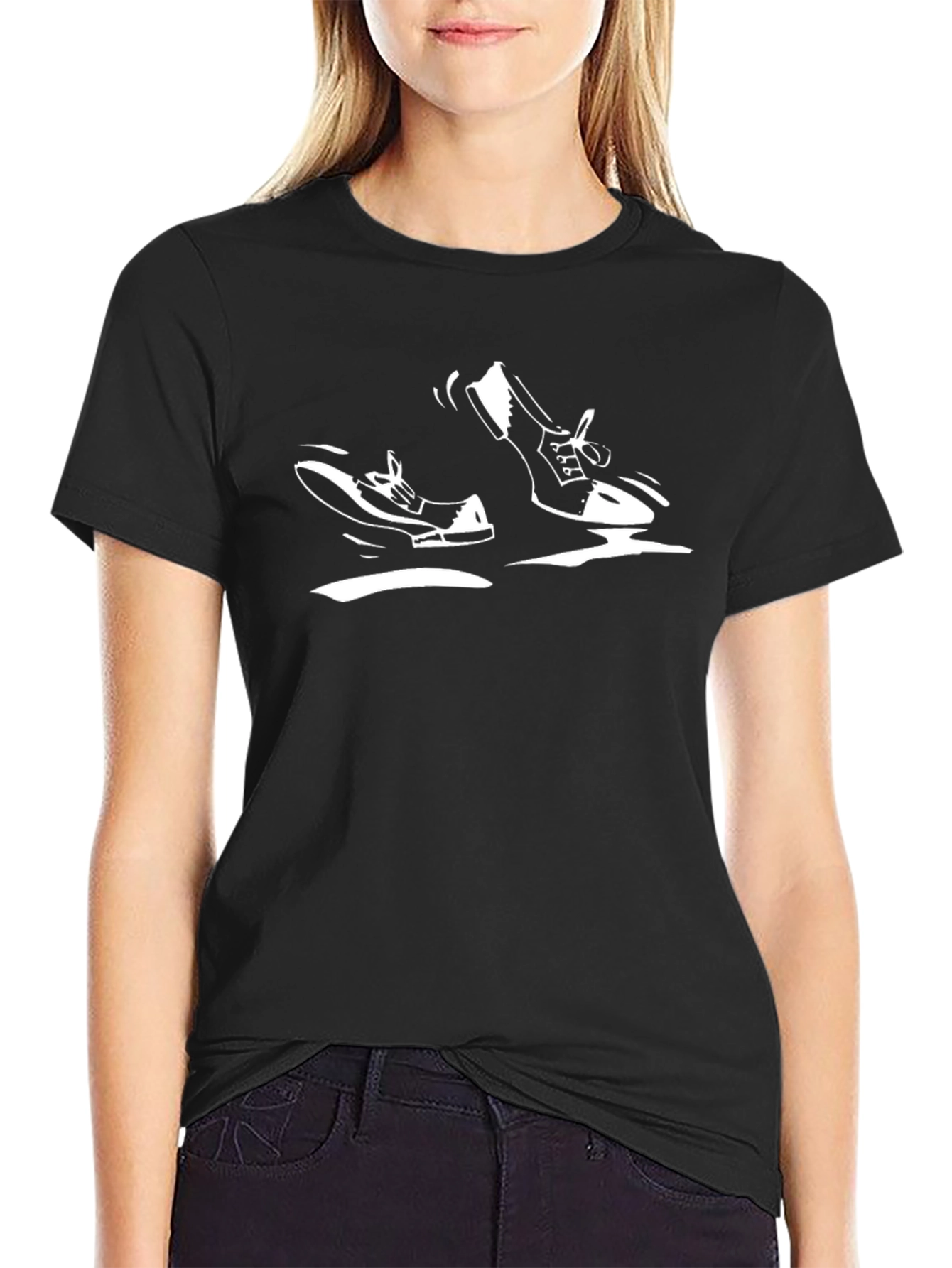 Retro Shoe Graphic Black T-Shirt