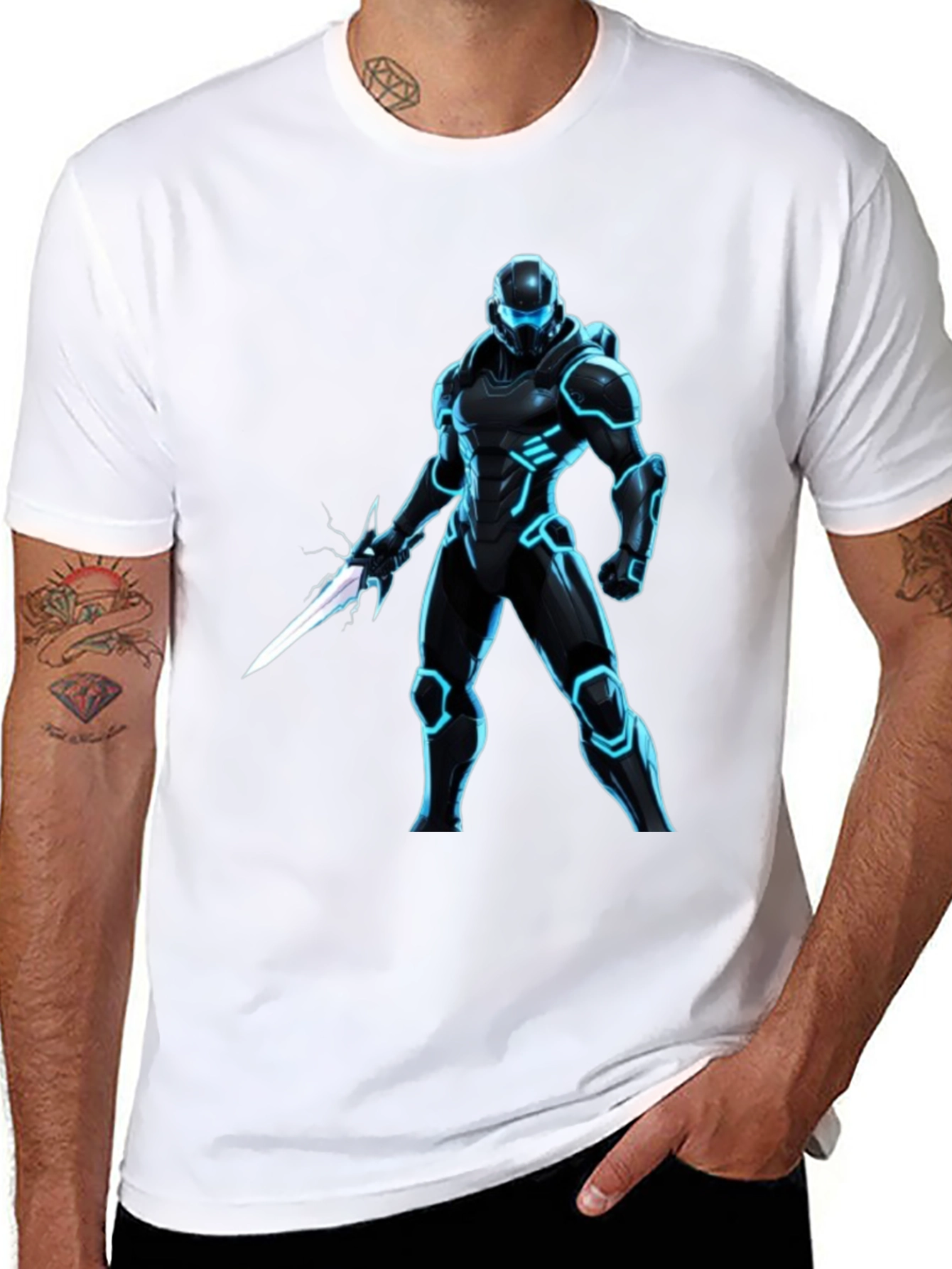 Sci-Fi Warrior Black T-Shirt