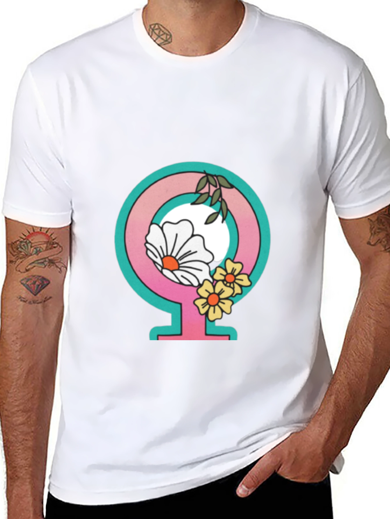 Feminist Flower Power Graphic Tee