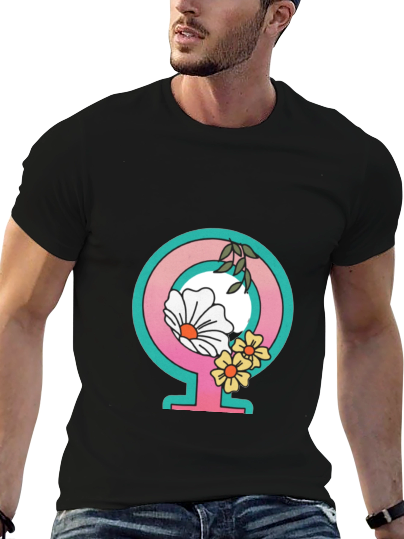 Feminist Flower Power Graphic Tee