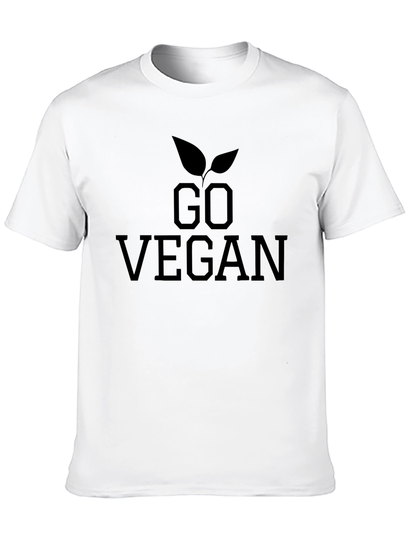Go Vegan Graphic Tee - Black Cotton T-Shirt