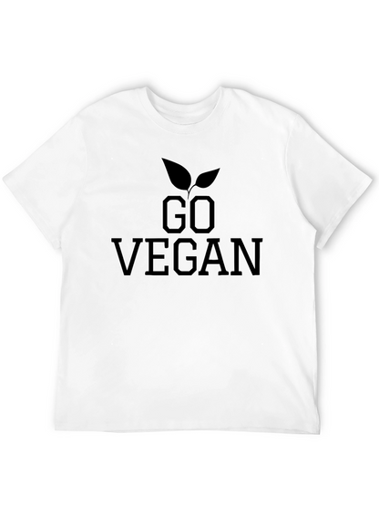 Go Vegan Graphic Tee - Black Cotton T-Shirt