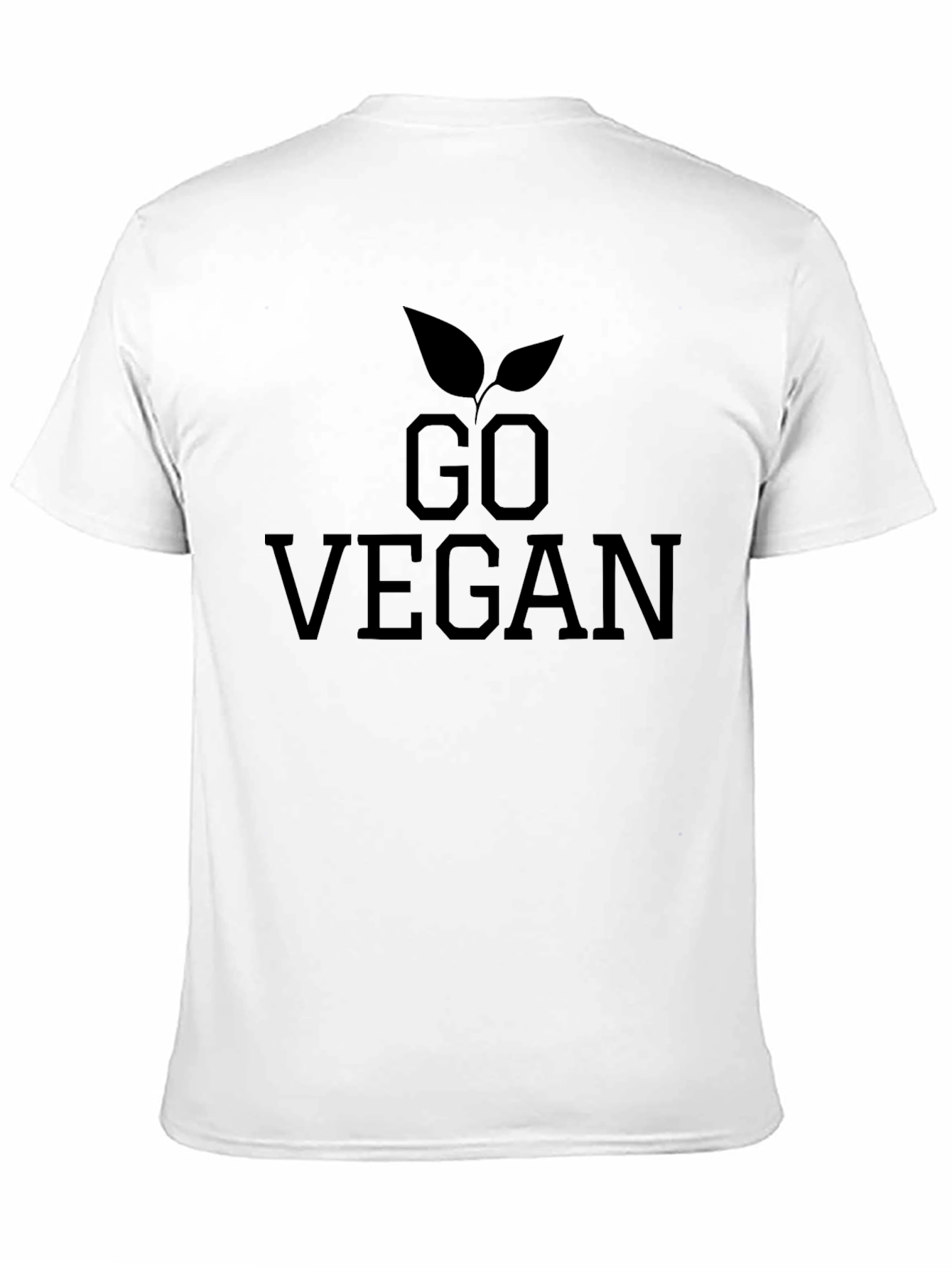 Go Vegan Graphic Tee - Black Cotton T-Shirt