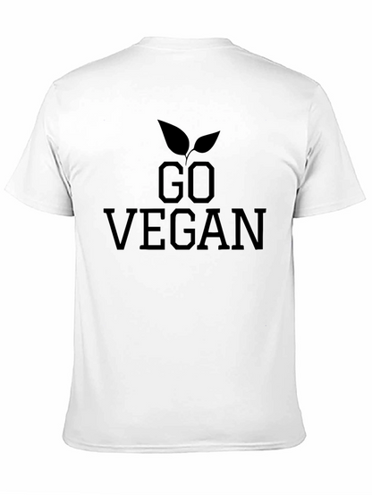 Go Vegan Graphic Tee - Black Cotton T-Shirt
