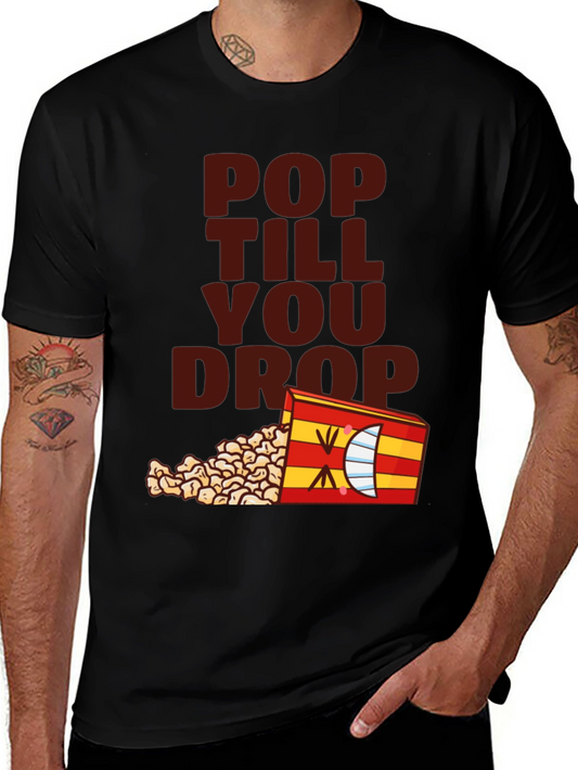 Pop Till You Drop T-Shirt - Black Novelty Tee