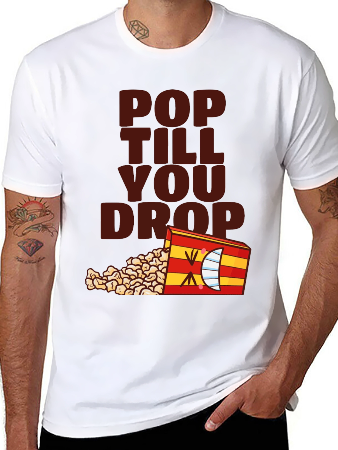 Pop Till You Drop T-Shirt - Black Novelty Tee