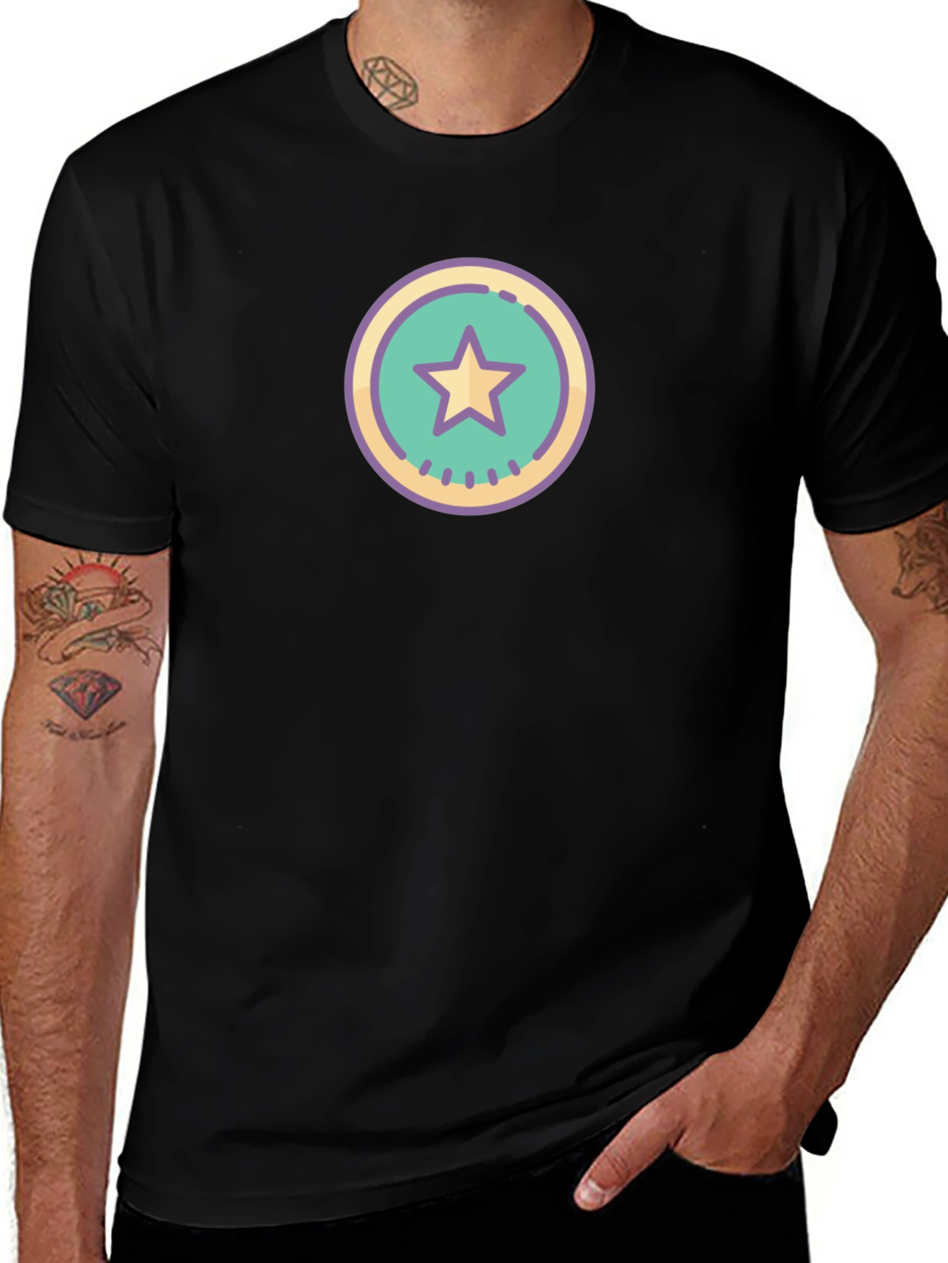 Star Emblem Black Tee